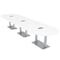 Skutchi Designs 45 in W, 165.75 in L, 29 in H, Engineered Wood Top, White HAR-RAC-46x168-DOU-ELEC-XD09 - alternate 1